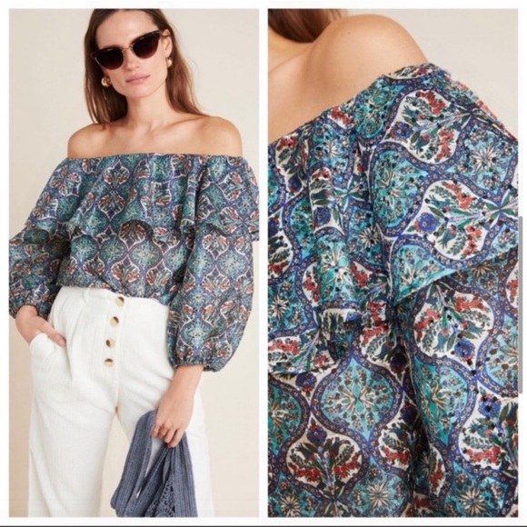 Sachin + Babi Tops - Anthropologie Sachin + Babi Musette Off the Shoulder Blouse